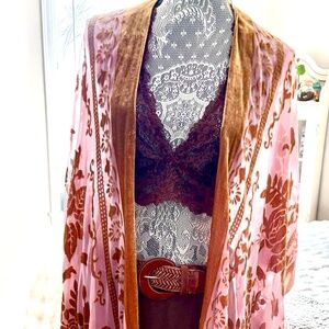 Free people firebird duster pink and gold